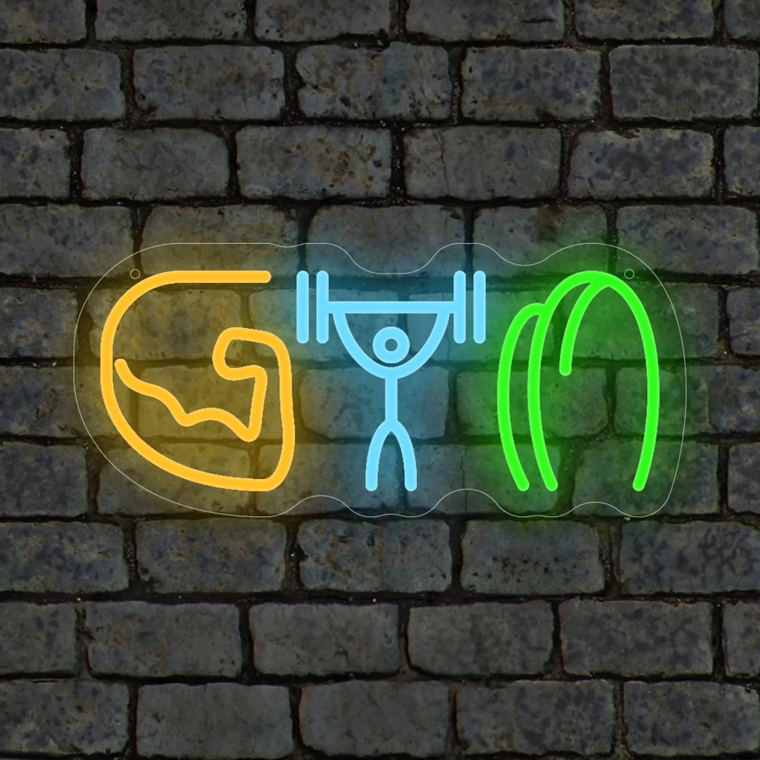 Home Gym Neon Sign - Letreiro Neon de Academia, Levantamento de