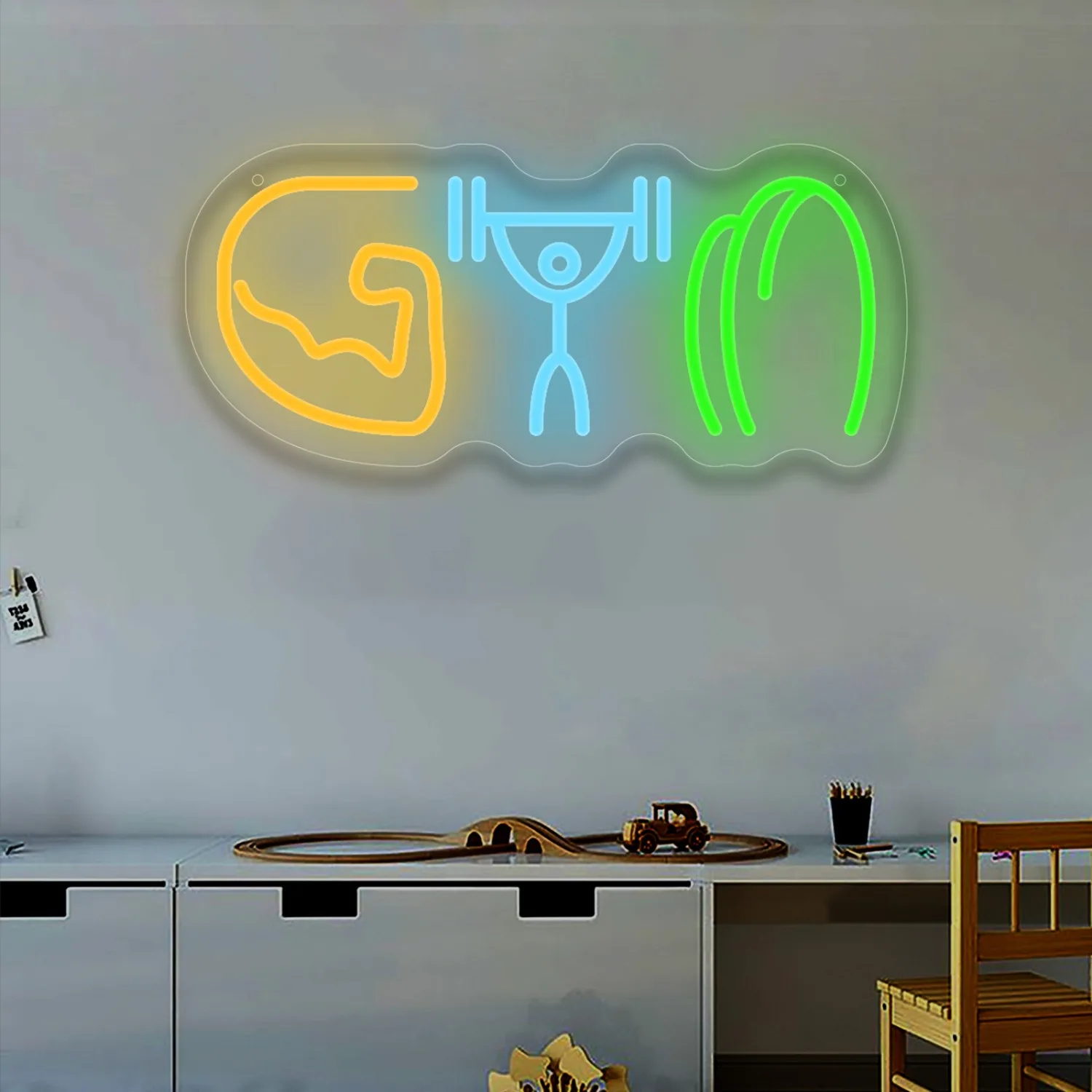 Letreiro Neon de Academia, Lev - Home Gym Neon Sign avaliação e preço