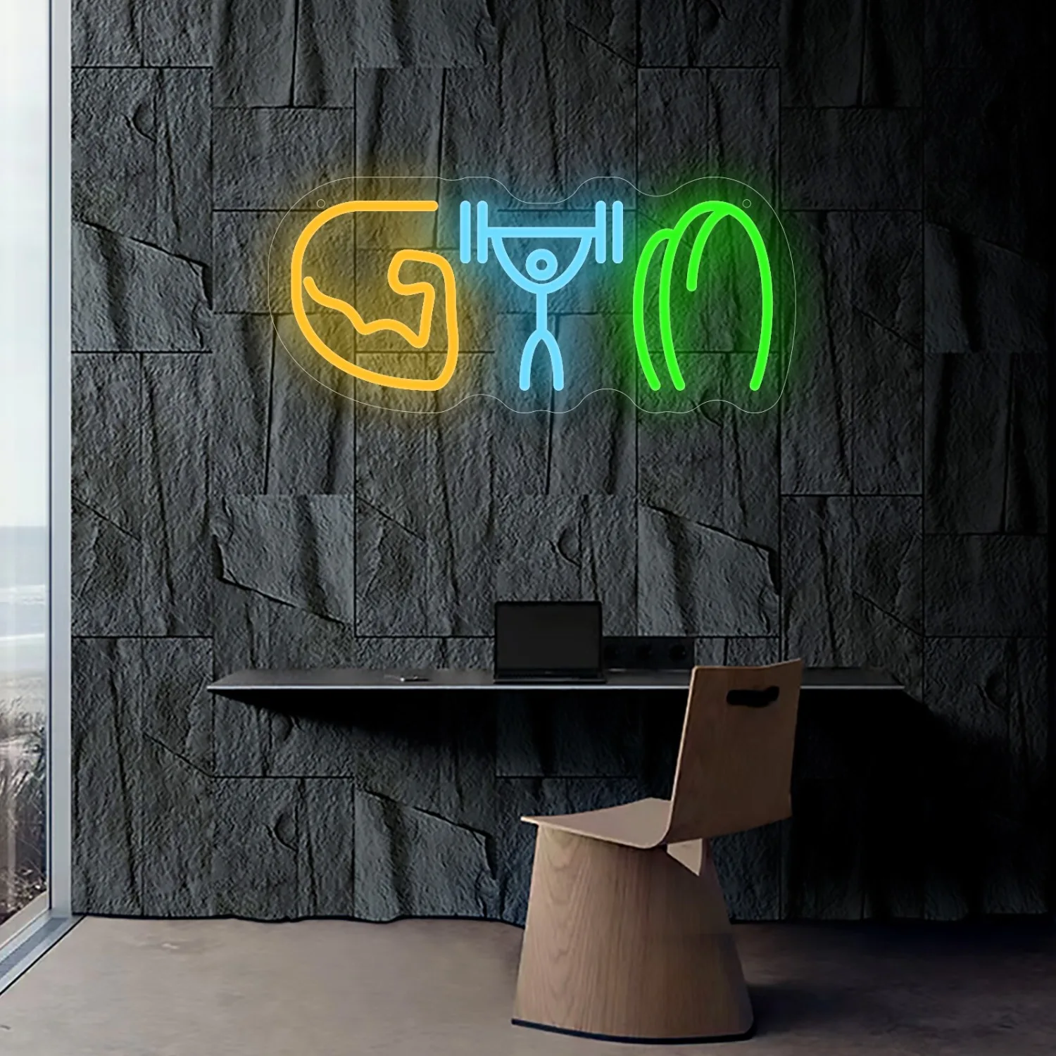 Letreiro Neon de Academia, Lev - Home Gym Neon Sign avaliação e preço