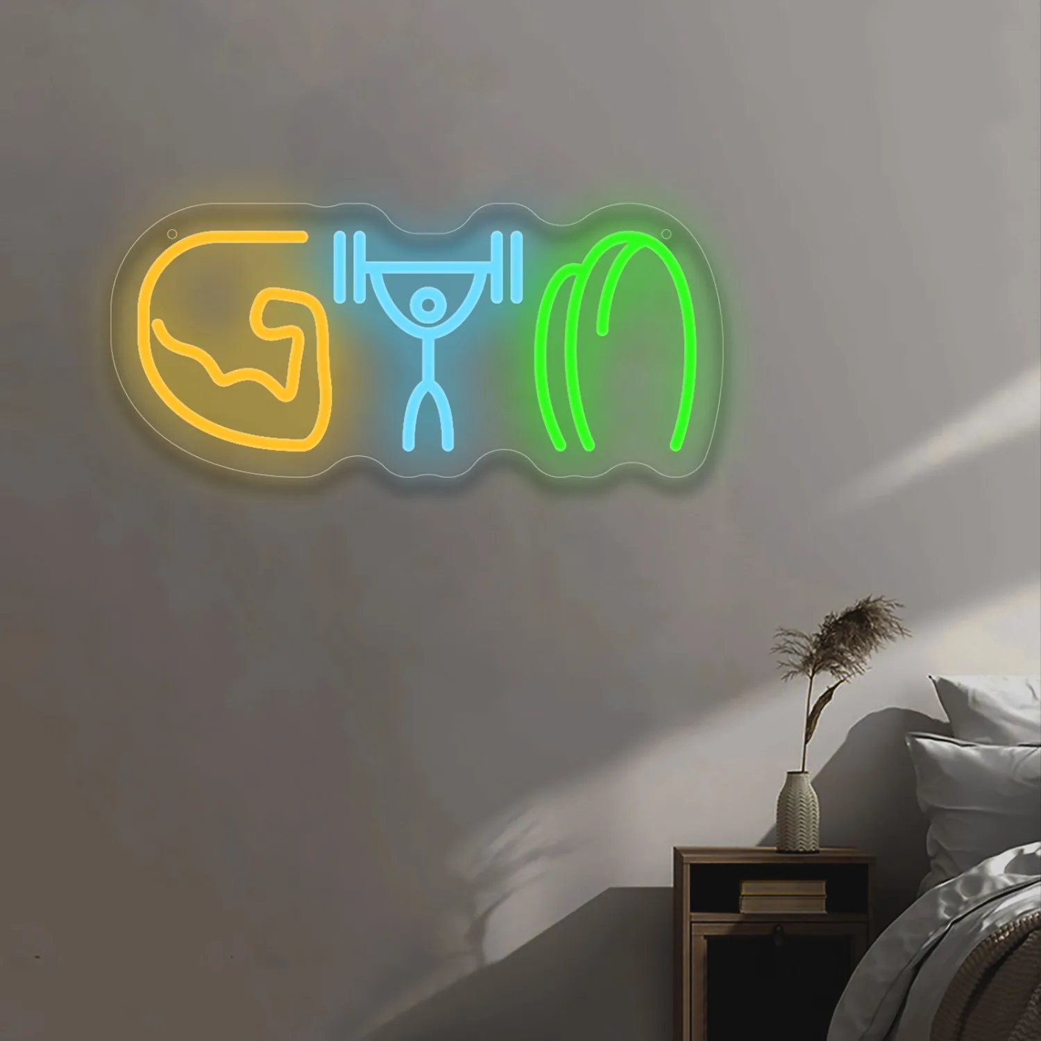 Letreiro Neon de Academia, Lev - Home Gym Neon Sign avaliação e preço