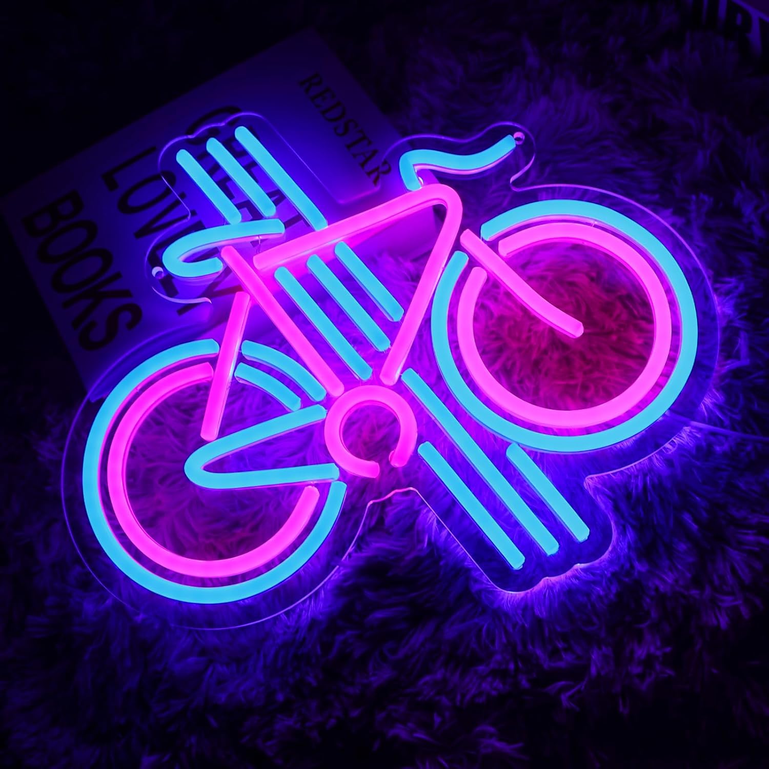 Bicicleta sinal de néon pode s - Home Gym Neon Sign avaliação e preço