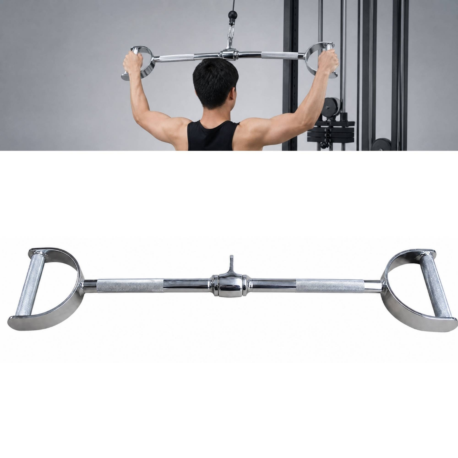 Punho de cabo em formato de «D - Lat Pulldown Cable avaliação e preço