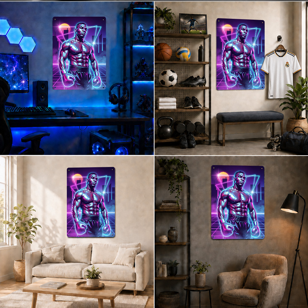 Pôster de metal texturizado co - Home Gym Neon Sign avaliação e preço
