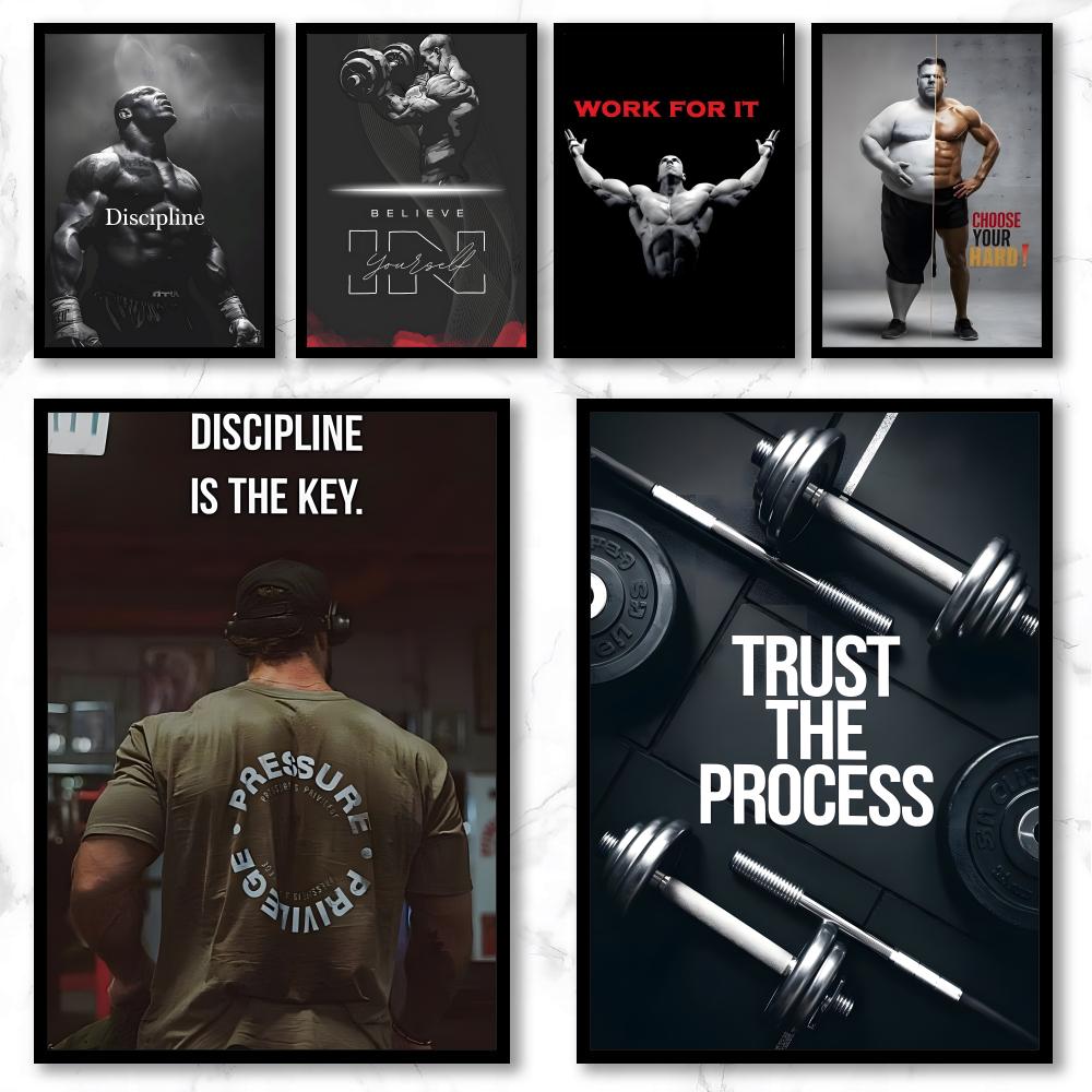 Pôster de motivação para fitne - Home Gym Yoga avaliação e preço